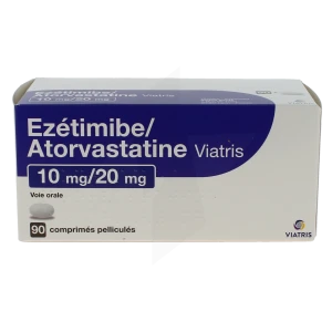 Ezetimibe/atorvastatine Viatris 10 Mg/20 Mg Cpr Pell Plq/90