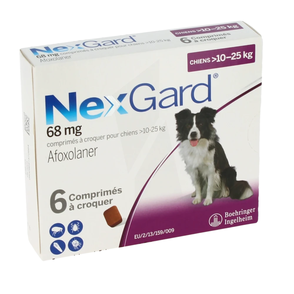 Nexgard 68 Mg Comprime A Croquer Pour Chiens 10 - 25 Kg, Comprimé à Croquer