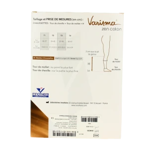Varisma® Zen Coton Classe Ii Chaussettes Beige Clair Taille 1 Normal Pied Fermé