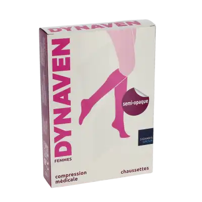 Dynaven Semi-opaque Chaussettes  Femme Classe 3 Noir Small Normal à Salins-les-Bains