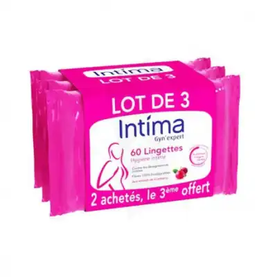 Intima Gyn'expert Lingettes Cranberry 3paquets/20 à Bordeaux