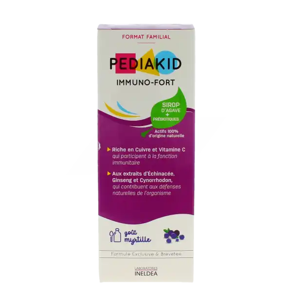 Pédiakid Immuno-fort Sirop Myrtille 250 Ml