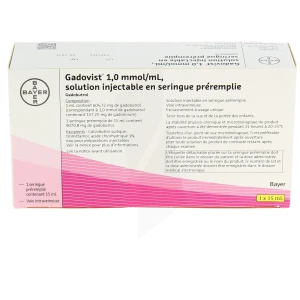 Gadovist 1,0 Mmol/ml, Solution Injectable En Seringue Préremplie