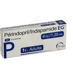 Perindopril/indapamide Eg 4 Mg/1,25 Mg, Comprimé