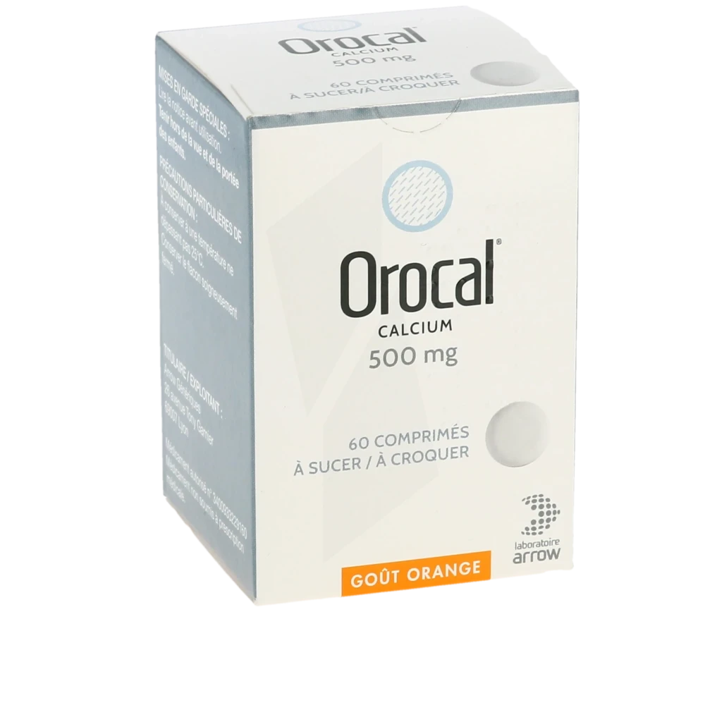 Orocal 500 Mg, Comprimé à Sucer/à Croquer