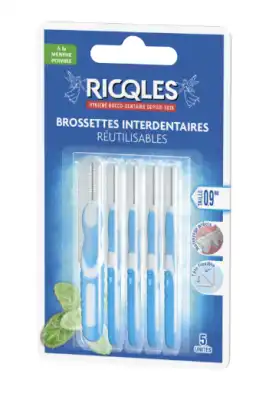 Ricqlès Brossettes Interdentaires Réutilisables 0,9mm B/5 à Vétraz-Monthoux