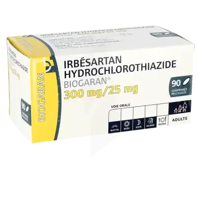 Irbesartan/hydrochlorothiazide Biogaran 300 Mg/25 Mg, Comprimé Pelliculé à MONSWILLER