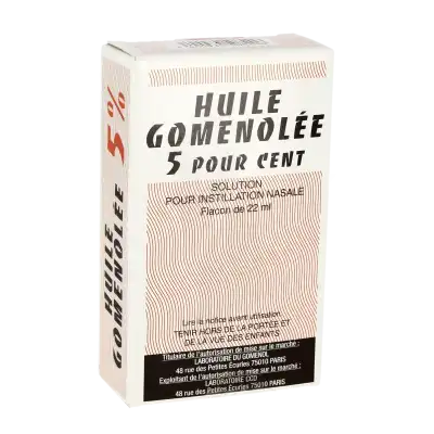 Huile Gomenolee 5 Pour Cent, Solution Pour Instillation Nasale à Blere