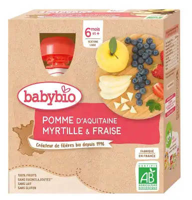 Babybio Gourde Pomme Myrtille Fraise à Mérignac