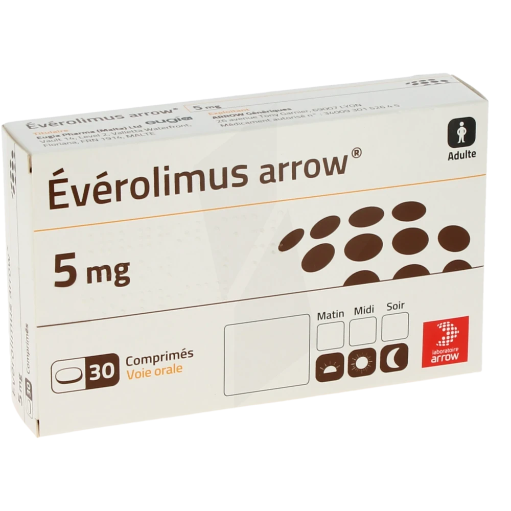 Everolimus Arrow 5 Mg, Comprimé