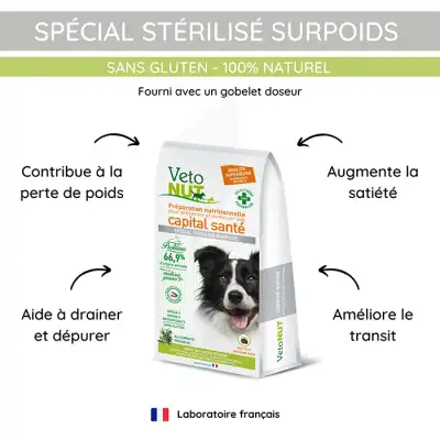 Vétonut Croquettes pour chien « spécial stérilisé surpoids » Carton