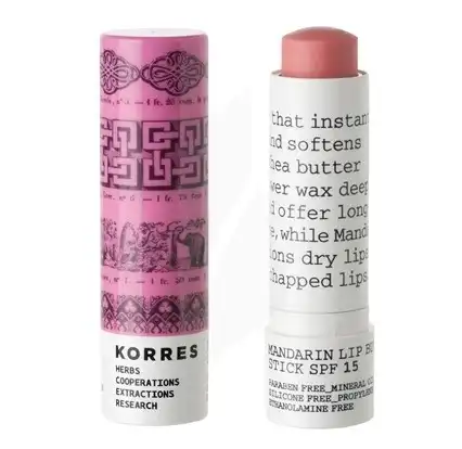 Korres Stick à Lèvres Nourrissant Pink Spf15