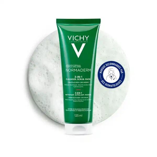 Vichy Normaderm 3 En 1 Nettoyant Exfoliant Et Masque Tube/125ml