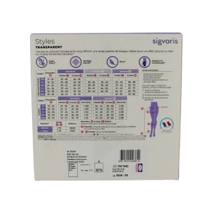 Sigvaris Styles Divin Eclat Transparent Bas Auto-fixants Classe 2 Femme Noir Normal S