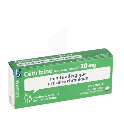 Cetirizine Biogaran Conseil 10 Mg, Comprimé Pelliculé Sécable à Paris