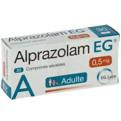 Alprazolam Eg 0,50 Mg, Comprimé Sécable à Sèvres