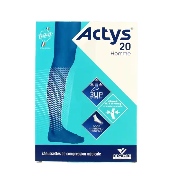 Actys 20 Chaussette Pf Homme Noir T3n