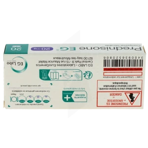 Prednisone Eg 20 Mg, Comprimé Sécable