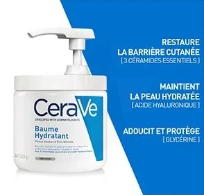 Cerave Baume Hydratant Pot Pompe/454ml