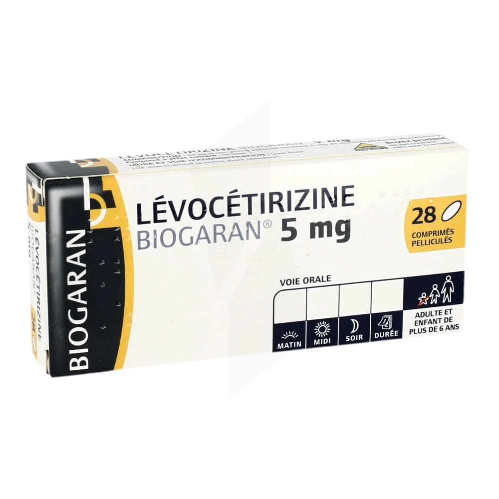 Levocetirizine Biogaran 5 Mg, Comprimé Pelliculé