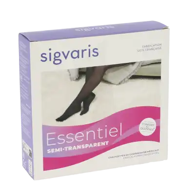 Sigvaris Essentiel Semi-transparent Chaussettes  Femme Classe 2 Dune X Large Long à Gourbeyre
