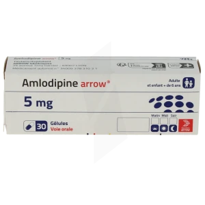 Amlodipine Arrow 5 Mg, Gélule
