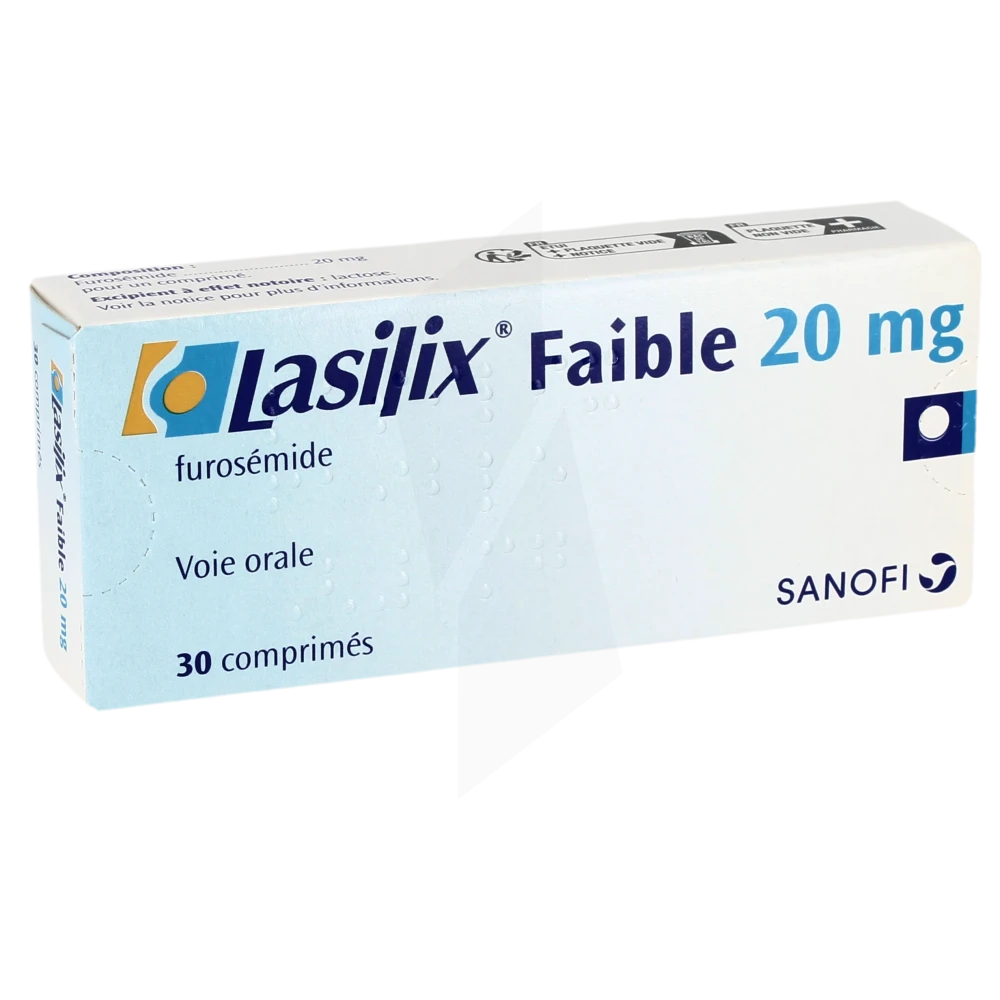 Lasilix Faible 20 Mg, Comprimé