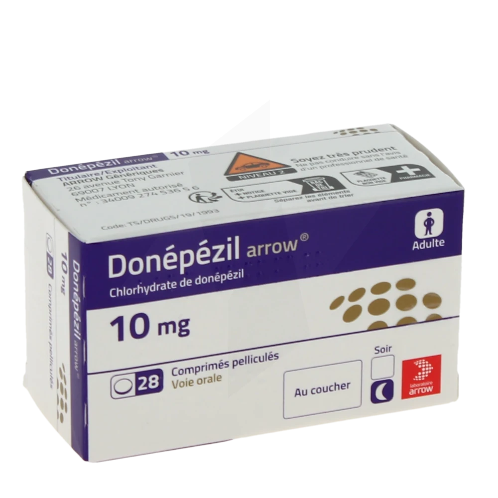 Donepezil Arrow 10 Mg, Comprimé Pelliculé