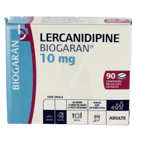 Lercanidipine Biogaran 10 Mg, Comprimé Pelliculé Sécable