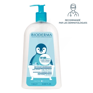 Bioderma Abcderm Cold-cream Lavante Crème Lavante Nourrissante Pour Bébé 1l