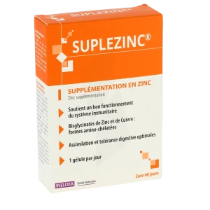 Suplezinc Supplémentation En Zinc Gélules B/60