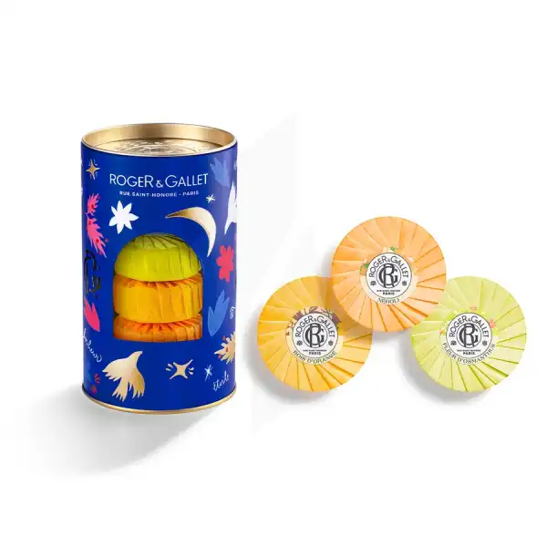 Roger & Gallet 3 Savons Bienfaisants Néroli - Bois D'orange - Fleur D'osmanthus Coffret/3/100g