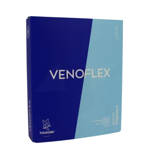 Venoflex Elegance 2 Bas Cuisse Antiglisse Maille Côtelée Homme Noir Taille 1l
