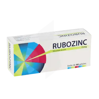 Rubozinc 15 mg Gélules 1Plq/60