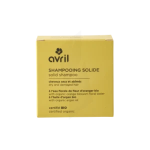 Avril Shampooing Solide Saponifié à Froid Cheveux Secs Et Abîmés Bio 100g