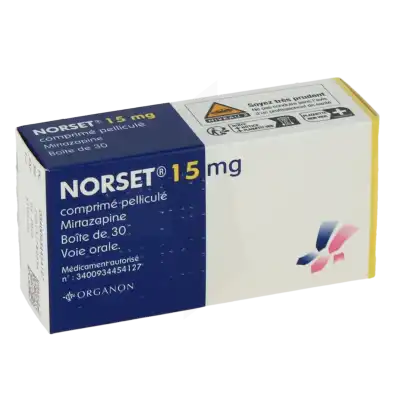 NORSET 15 mg, comprimé pelliculé