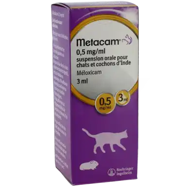 METACAM 0,5 MG/ML SUSPENSION ORALE POUR CHATS ET COCHONS D'INDE, Suspension buvable