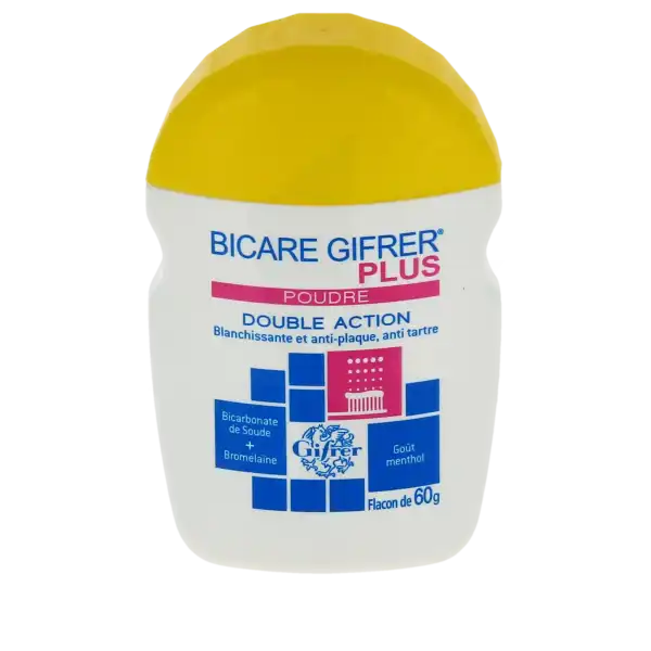 Gifrer Bicare Plus Poudre Double Action Hygiène Dentaire 60g