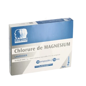 Chlorure De Magnesium 10 Pour Cent (1 G/10 Ml) Lavoisier, Solution Injectable (i.v.) En Ampoule
