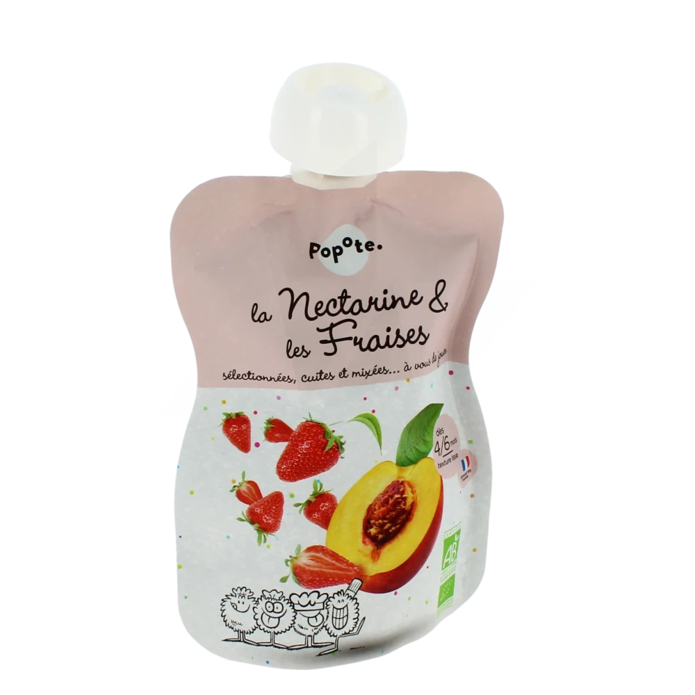 Popote Alimentation Infantile Nectarine Fraise Gourde/120g