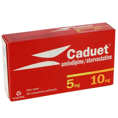 Caduet 5 Mg/10 Mg, Comprimé Pelliculé à CHAMPAGNOLE