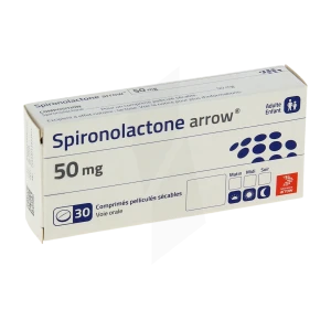 Spironolactone Arrow 50 Mg, Comprimé Pelliculé Sécable