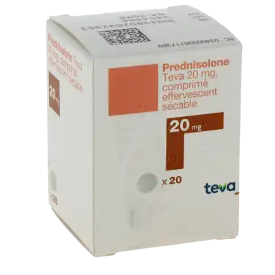 PREDNISOLONE TEVA 20 mg, comprimé effervescent sécable