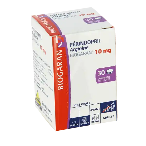 Perindopril Arginine Biogaran 10 Mg, Comprimé Pelliculé