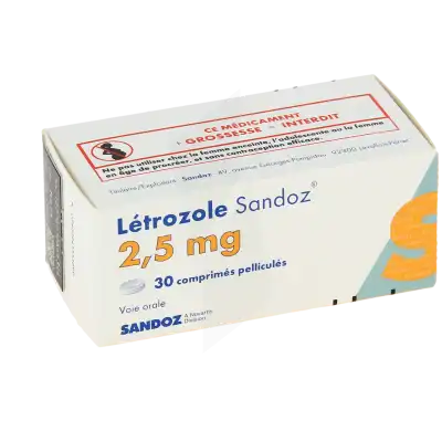 LETROZOLE SANDOZ 2.5 mg, comprimé pelliculé