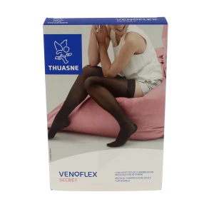 Thuasne Venoflex Secret 1 Chaussette Femme - Noir T2n