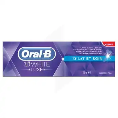 Oral B 3d White Luxe Eclat Et Soin, Tube 75 Ml à La-Mure