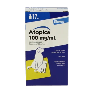 Atopica 100 Mg/ml Solution Buvable Pour Chats Et Chiens, Solution Buvable