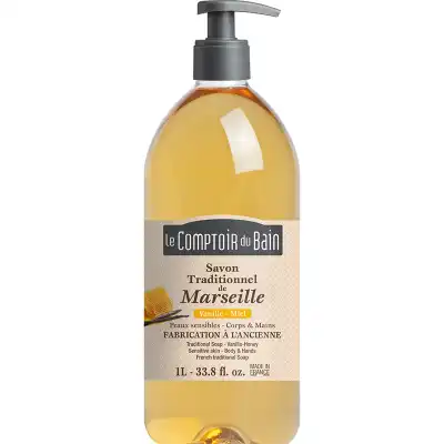 Le Comptoir Du Bain Savon Traditionnel De Marseille Vanille-miel Fl Pompe/1l à VALENCE