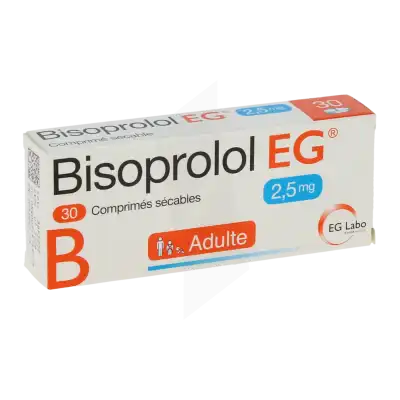 Bisoprolol Eg 2,5 Mg, Comprimé Sécable à FLEURANCE